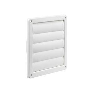 Lambro 362W 7 Inch White Plastic Exhaust Wall Louvered Vent