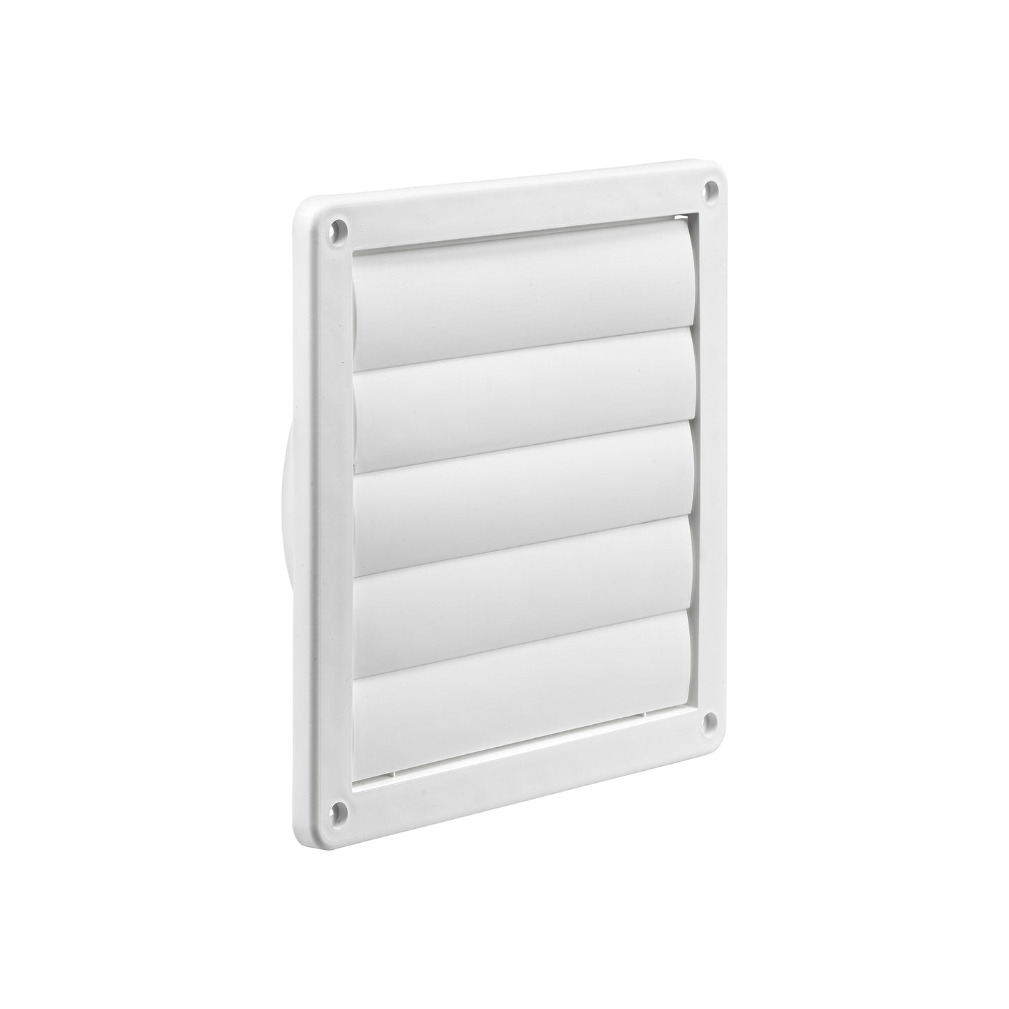 Lambro 363W 8 Inch White Plastic Exhaust Wall Louvered Vent