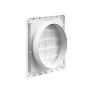 Lambro 363W 8 Inch White Plastic Exhaust Wall Louvered Vent