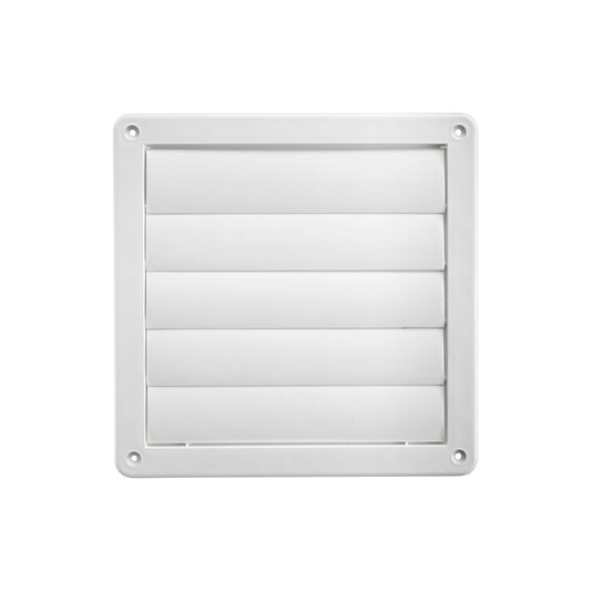 Lambro 362W 7 Inch White Plastic Exhaust Wall Louvered Vent