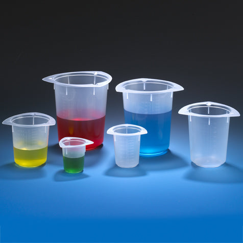 Globe Scientific 3643 Beaker Three Corner PP Graduated 400mL