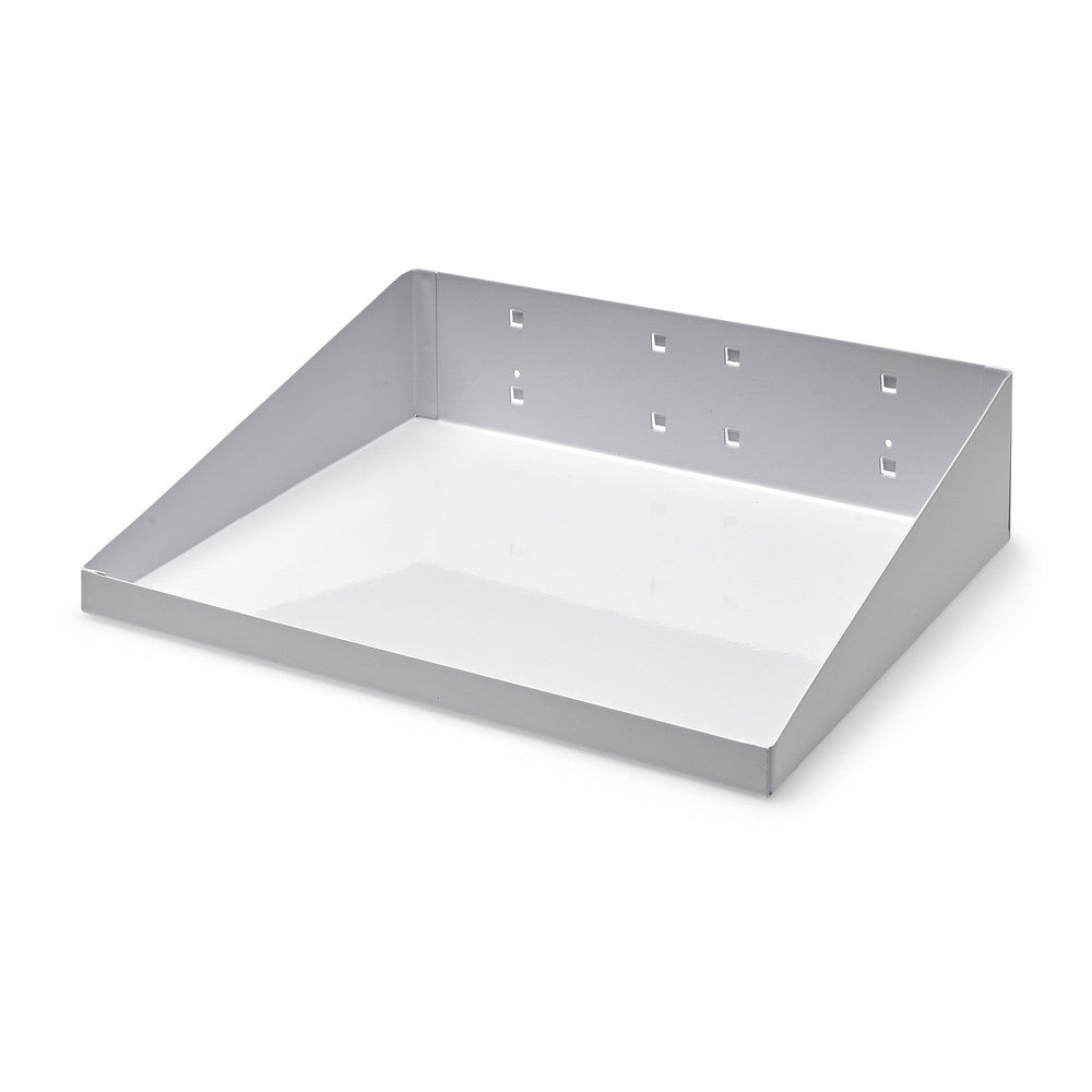 Triton Products 56120-WHT 12" W x 10" D White LocHook Shelf w/Garment Hanger