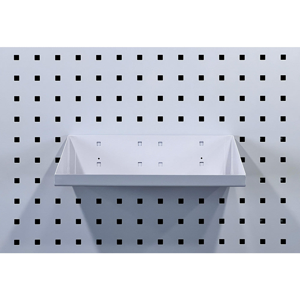 Triton Products 56120-WHT 12" W x 10" D White LocHook Shelf w/Garment Hanger