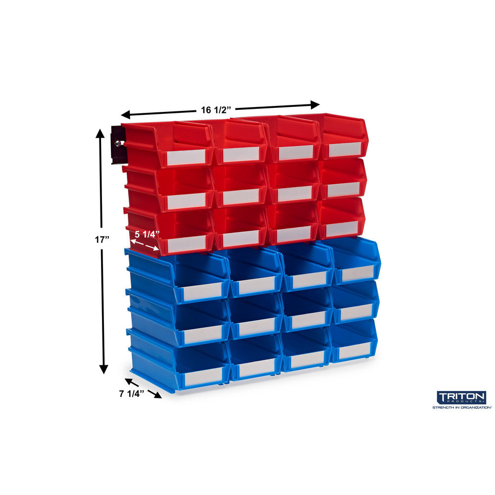 Triton Products 3-1020RBWS Wall Storage-12 Sm /12 Med Bins/ 26 CT