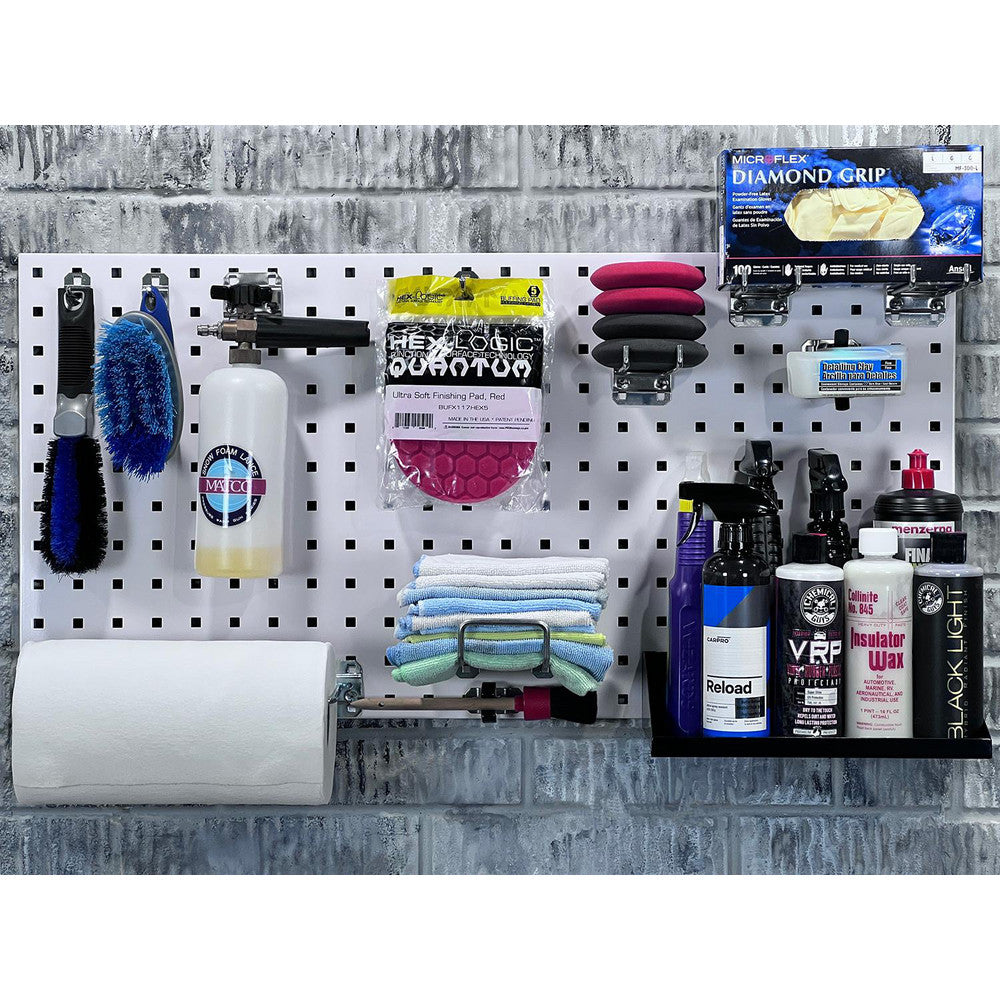 Triton Products WC18-WH-Kit Wall System Steel Pegboard Organizer