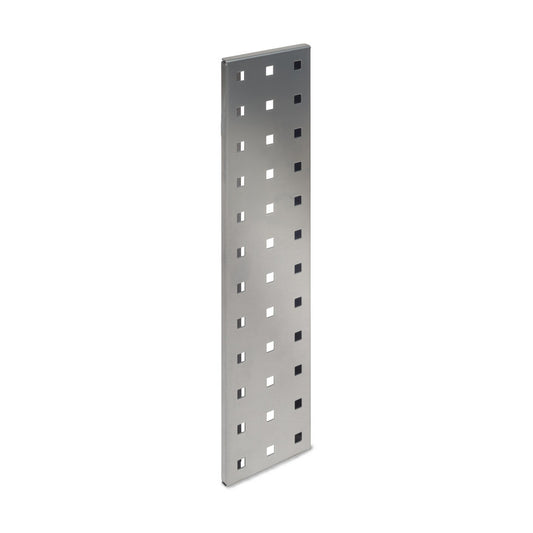 Triton Products LBS-4S 18" x 4.5"  Steel Sq Hole Pegboard Strip-Silver