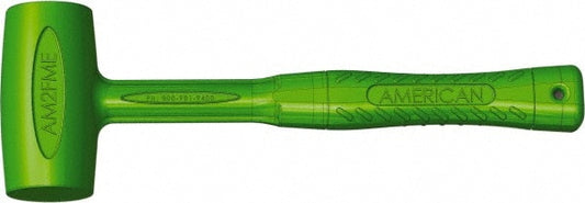 American Hammer AM2FMEDB Dead Blow Hammer, 2 lb Head, 1-3/4 & 2" Face Dia, Polyurethane Head