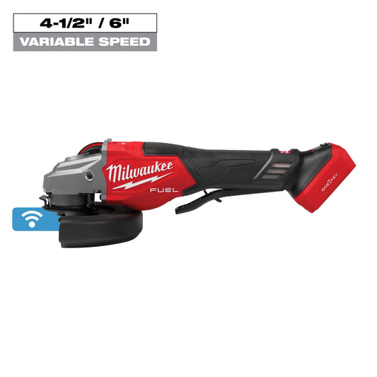 Milwaukee Tool 3672-20 M18 FUEL™ 4-1/2"-6" Variable Speed Braking Grinder, Paddle Switch w/ ONE-KEY™, 1 EA
