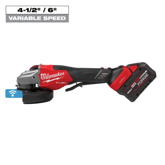 Milwaukee Tool 3672-22 M18 FUEL™ 4-1/2"-6" Variable Speed Braking Grinder, Paddle Switch w/ ONE-KEY™ Kit, 1 EA