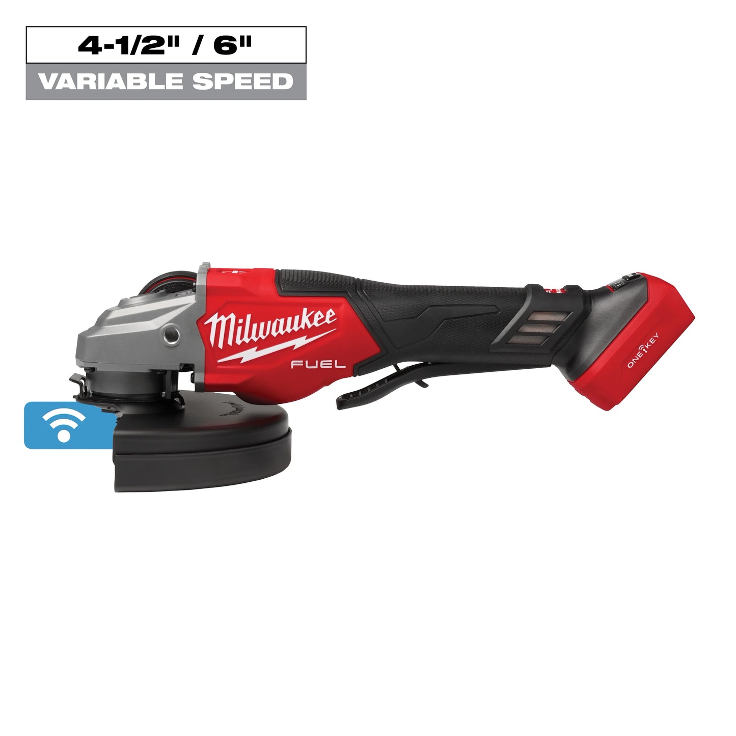 Milwaukee Tool 3674-20 M18 FUEL™ 4-1/2"-7" Variable Speed Braking Grinder, Paddle Switch w/ ONE-KEY™, 1 EA