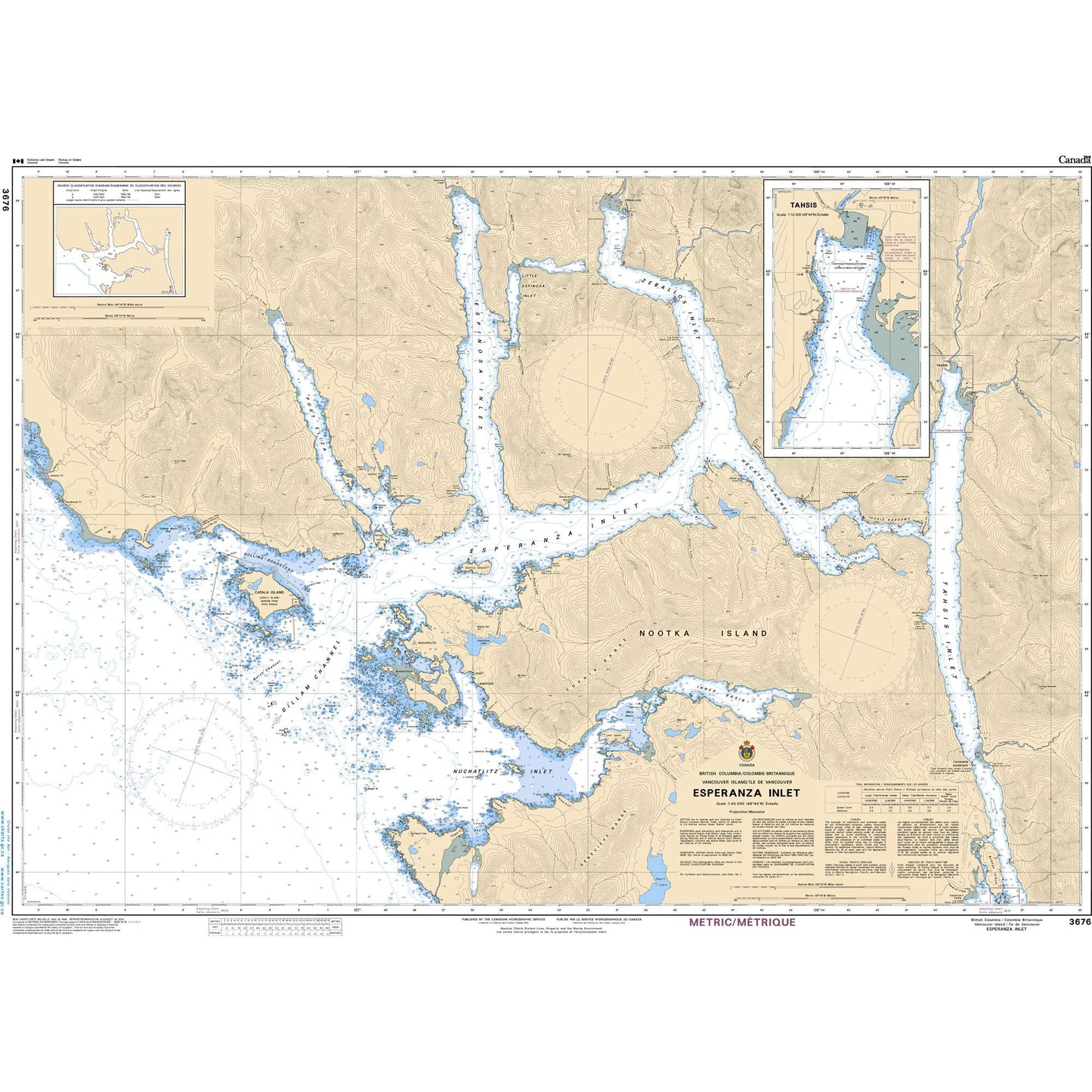Paradise Clay CAN3676 CHS Chart Esperanza Inlet