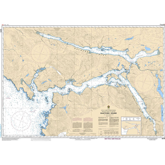 Paradise Clay CAN3679 CHS Chart Quatsino Sound