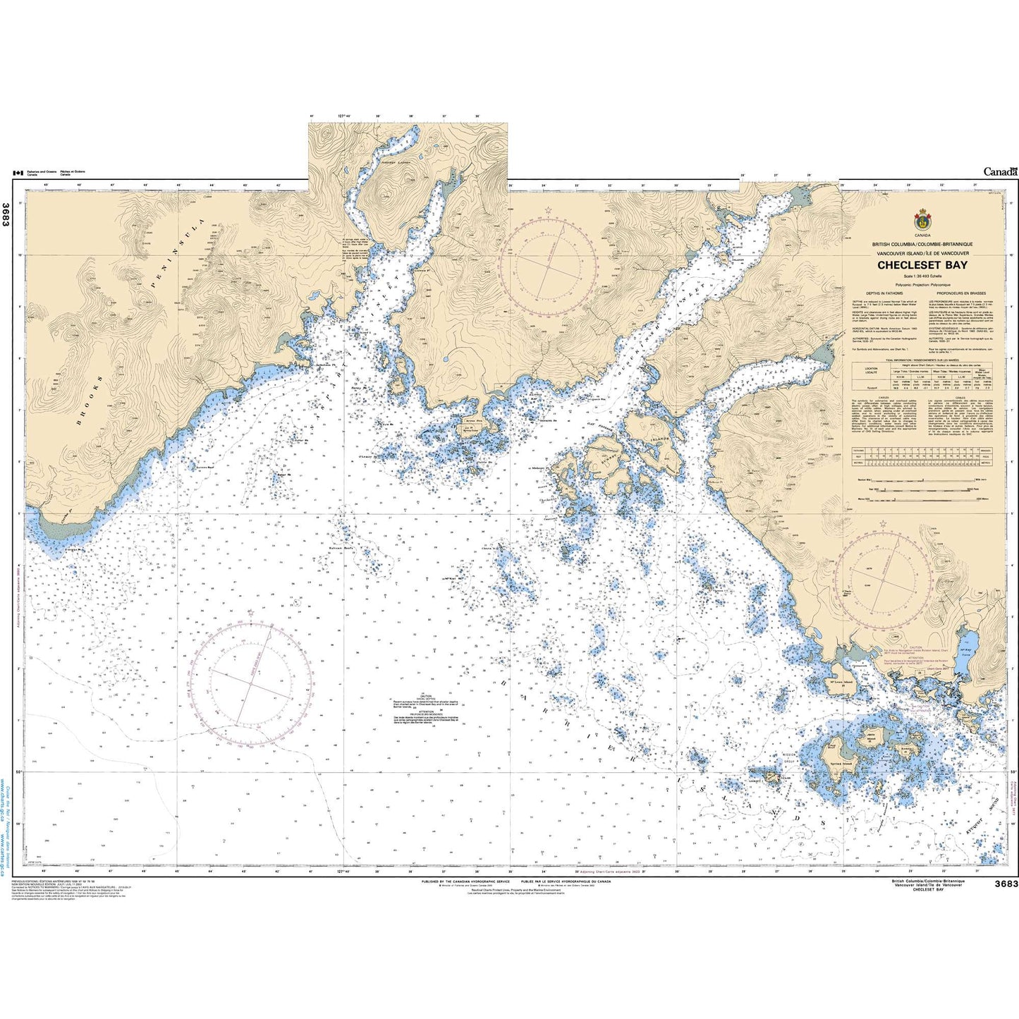 Paradise Clay CAN3683 CHS Chart Checleset Bay