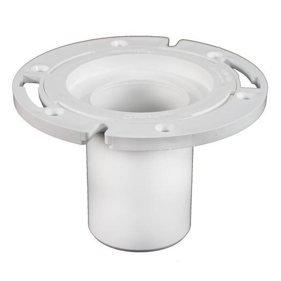 Jones Stephens C50306 3" PVC Closet Flange with 4" Barrel and Plastic Ring