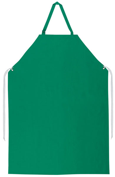 MCR Safety 368R5 Green PVC on Polyester Apron .45 mm Material Thickness Measures 35 Inch Width x 48 Inch Length Sewn Edges (1 EA)