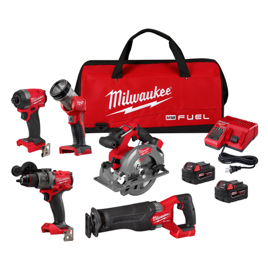 Milwaukee Tool 3697-25 M18 FUEL™ 5-Tool Combo Kit, 1 EA