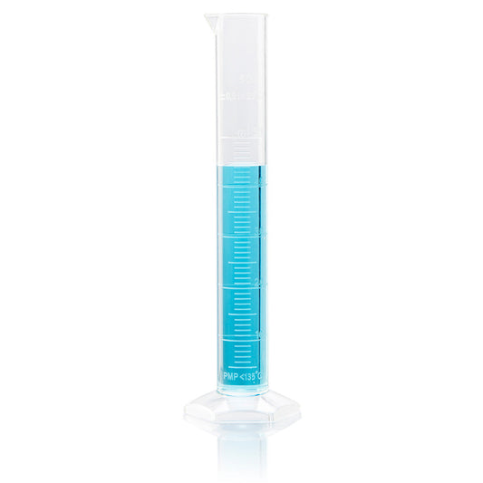 Globe Scientific 3703-50 Cylinder Measuring Diamond Essentials Class B PMP Molded Graduations tall form 50mL