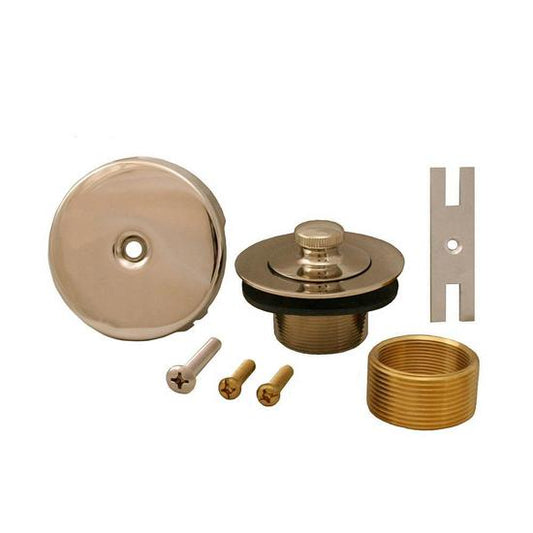 Jones Stephens B5160PN Polished Nickel One-Hole Lift and Turn Tub Drain Trim Kit