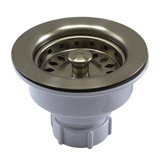 Jones Stephens B02408 Brushed Nickel Plastic Body Basket Strainer