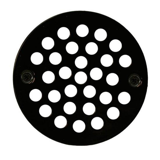 Jones Stephens C6089BL Black 4-1/4" Round Stamped Strainer