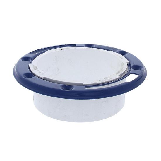 Jones Stephens C53400 4" PVC Closet Flange with Metal Rings less Knockout