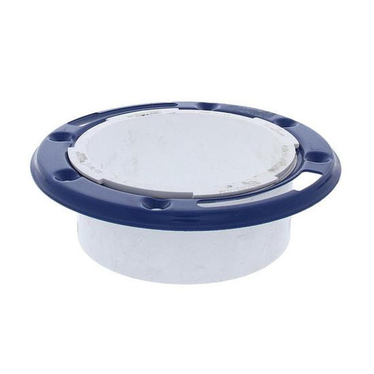 Jones Stephens C53400 4" PVC Closet Flange with Metal Rings less Knockout