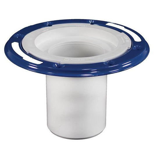 Jones Stephens C50302 3" PVC Closet Flange with 4" Barrel and Metal Ring