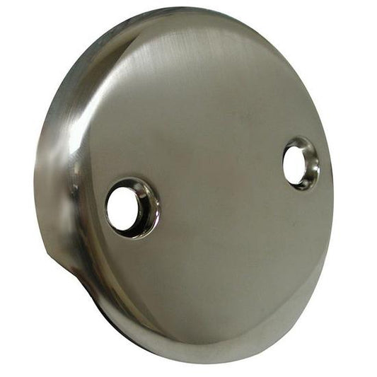 Jones Stephens P3565BN Brushed Nickel Two-Hole Overflow Plate