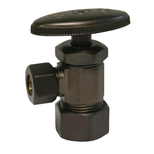 Jones Stephens S4211RB 5/8" OD Comp x 3/8" OD Comp Multi-Turn Angle Supply Stop Valve, Oil Rubbed Bronze