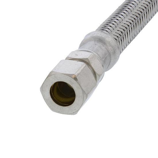 Jones Stephens S04239 3/8" OD x 3/8" Compression x 9” Braided Stainless Steel Delta® Style Faucet Connector