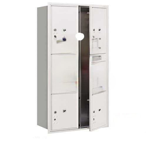 Mailboxes 3716D-6PCFU Recessed Mounted 4C Horizontal Mailbox