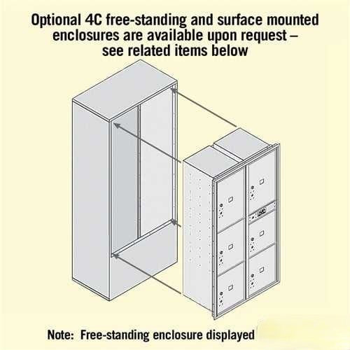 Mailboxes 3716D-6PCFU Recessed Mounted 4C Horizontal Mailbox