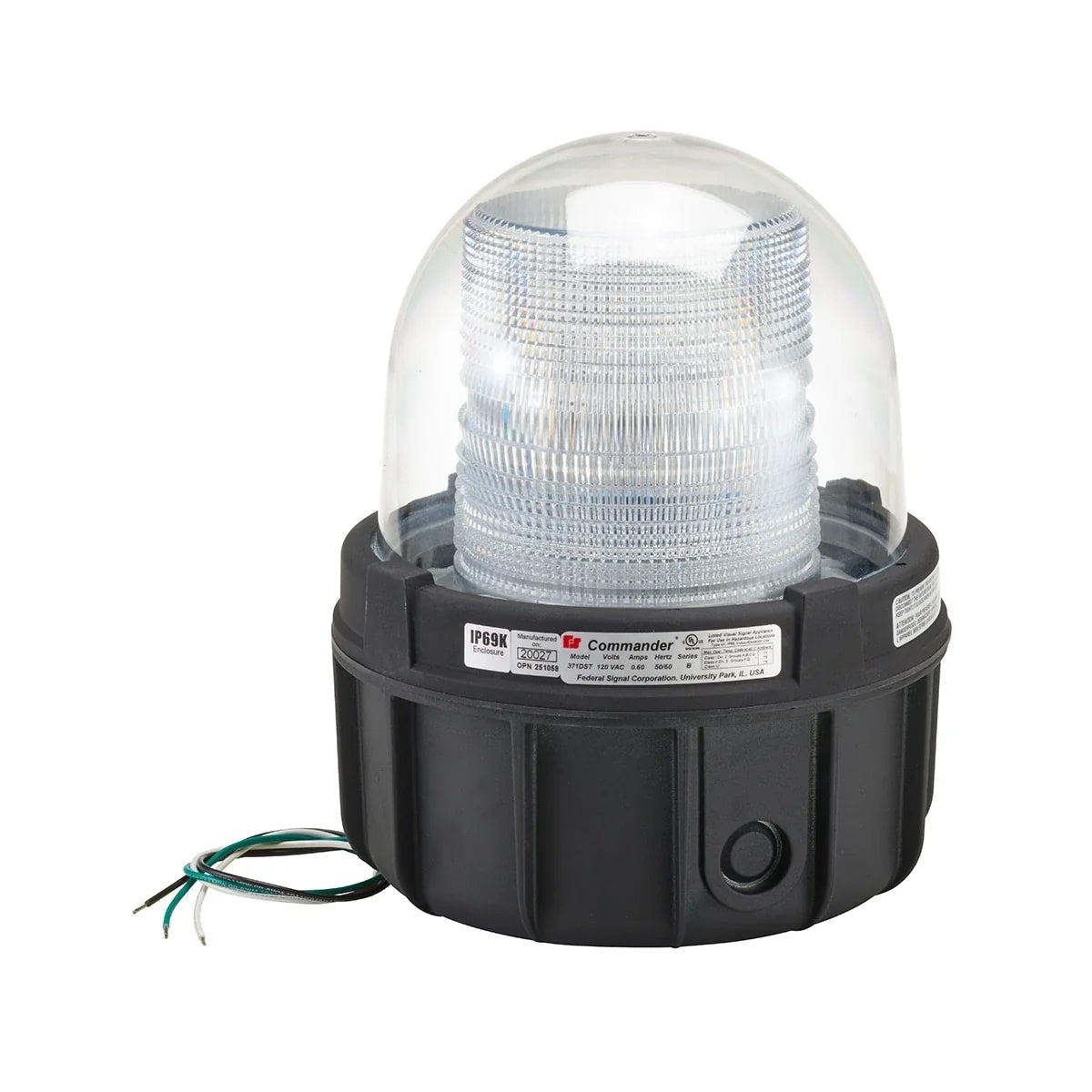 Federal Signal 371DST-120C Commander® Double Strobe Hazardous Location Lights, Clear
