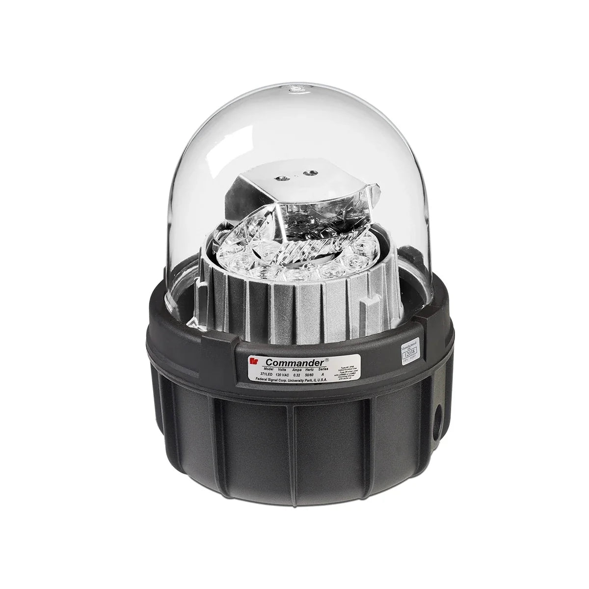Federal Signal 371LED-120C Commander® LED Rotating Warning Beacons, Clear