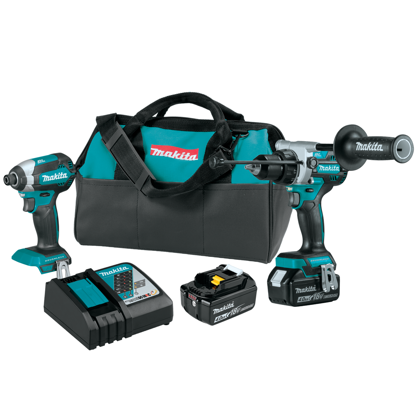 Makita XT291M 18V LXT® Lithium‘Ion Brushless Cordless 2‘Pc. Combo Kit (4.0Ah)