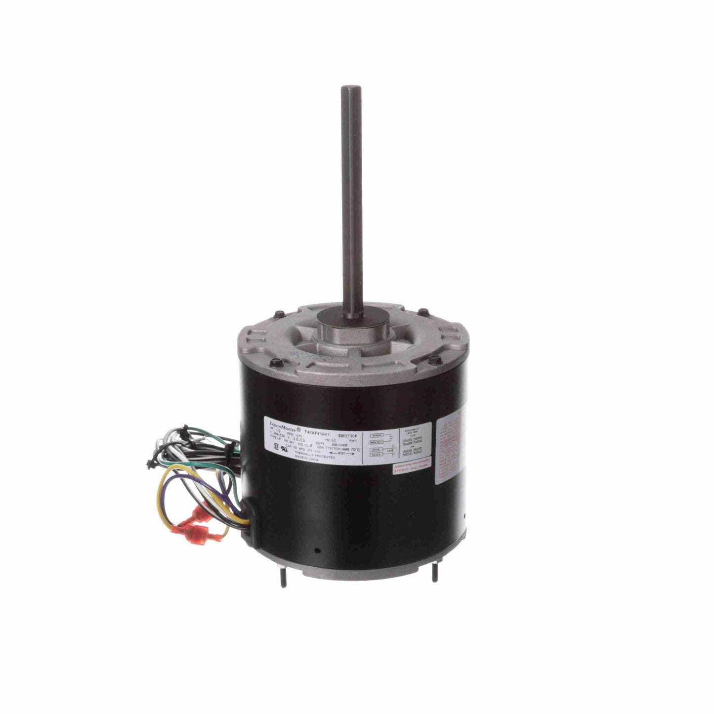 Genteq Condenser Fan Motor, 1/2 HP, 1 Ph, 60 Hz, 208-230 V, 1075 RPM, 1 Speed, 48 Frame, TEAO - 3730