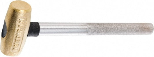 American Hammer AM4BRPG Non-Marring Hammer, 4 lb, 1-5/8" Face Dia, Brass Head