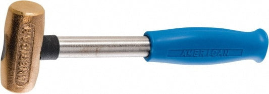 American Hammer AM15BZCG Non-Marring Hammer, 1-1/4" Face Dia, Bronze Head