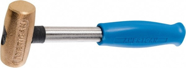 American Hammer AM15BRCG Non-Marring Hammer, 1-1/4" Face Dia, Brass Head