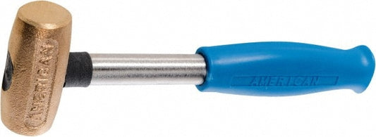 American Hammer AM15BRCG Non-Marring Hammer, 1-1/4" Face Dia, Brass Head