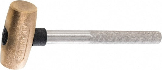 American Hammer AM1BZPG Non-Marring Hammer, 1 lb, 1-1/8" Face Dia, Bronze Head