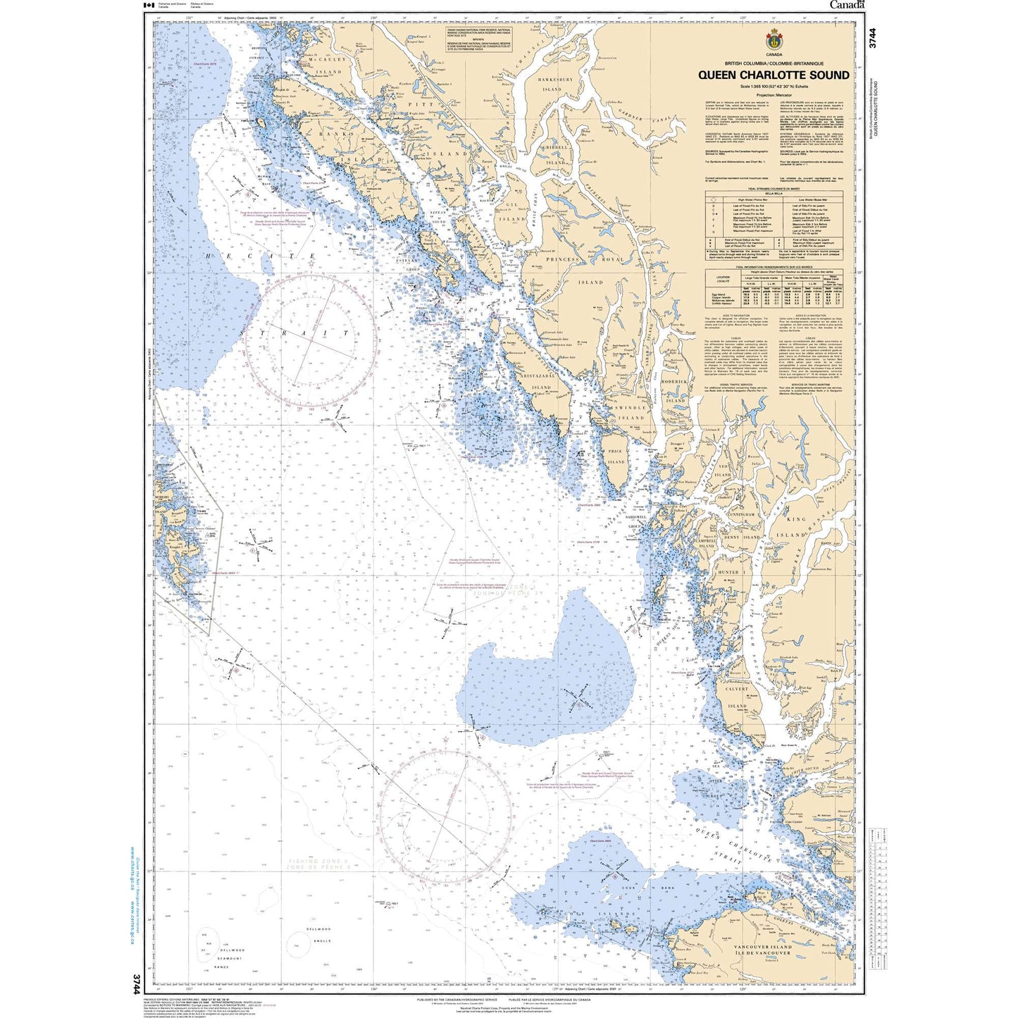 Paradise Clay CAN3744 CHS Chart Queen Charlotte Sound