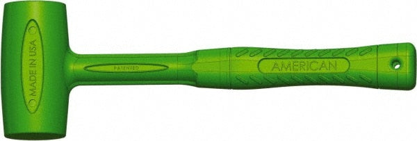American Hammer AM3FMEDB Dead Blow Hammer, 3 lb Head, 1-3/4 & 2" Face Dia, Polyurethane Head