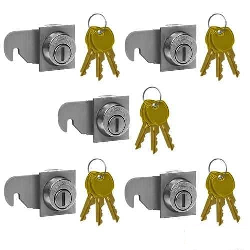 Mailboxes 3790-5 Standard Locks - Replacement for Salsbury 4C Horizontal Mailbox Door with 3 Keys per Lock - 5 Pack