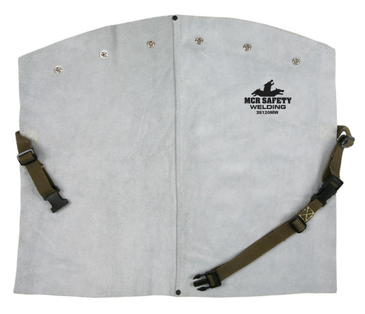 MCR Safety 38120MW MCR Safety Welding Gear 20 Inch Leather Bib with Snaps Shown with Cape Sleeve 38100MW Sewn with DuPont™ Kevlar® Leather Bib Only (1 EA)