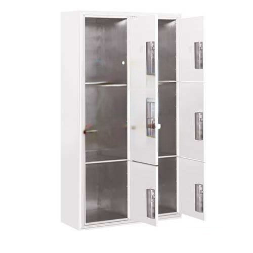 Mailboxes 3816D-6PCFP Surface Mounted 4C Horizontal Mailbox Unit (Includes 3716D-6PCFP Parcel Locker, 3816D-CST Enclosure and Master Commercial Locks)
