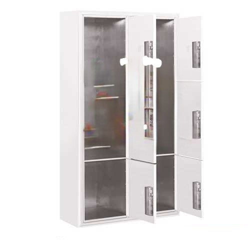 Mailboxes 3816D-6PCFU Surface Mounted 4C Horizontal Mailbox Unit (Includes 3716D-6PCFU Parcel Locker and 3816D-CST Enclosure)