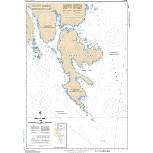 Paradise Clay CAN3825 CHS Chart Cape St. James to/ Houston Stewart Channel