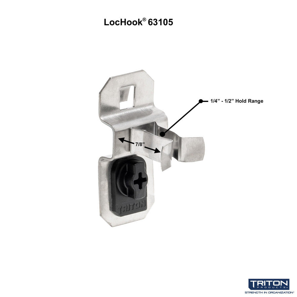 Triton Products 63105 1/4-1/2" Std Spg Clip SS LH 3PK