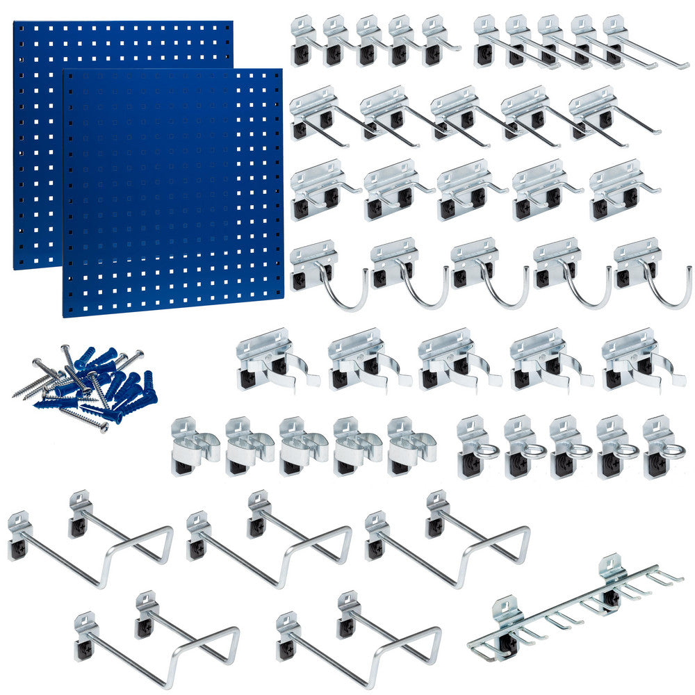 Triton Products LB1-BKit (2) 24" x 24" x 9/16" Blue LocBoards/46 Hooks